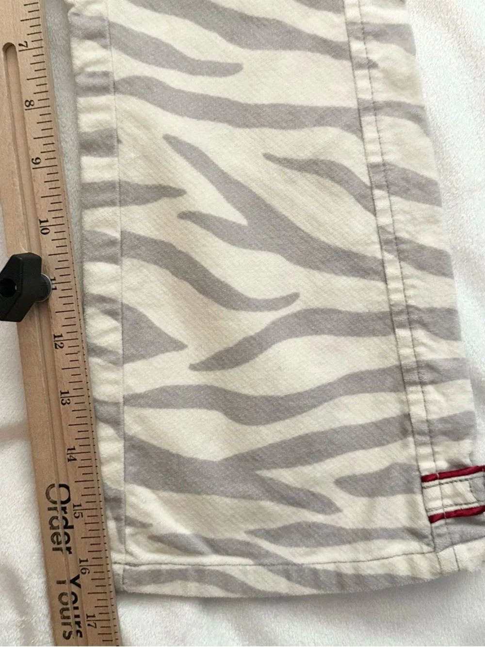 Vintage 2004 Gymboree Tiger Club Love Animal Prnt Cream Gray Velvet Pants Girl 5